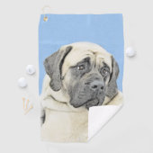 Serviette De Golf Peinture Mastiff (Fawn) anglaise - Art Chien origi (En situation)