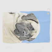 Serviette De Golf Peinture Mastiff (Fawn) anglaise - Art Chien origi (Horizontal)