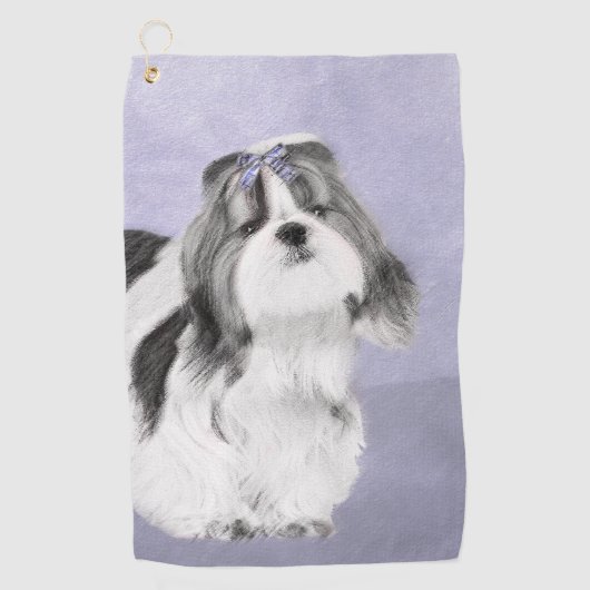 Serviette De Golf Peinture Shih Tzu - Cute Original Chien Art (Devant)