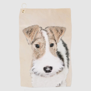 Serviette De Golf Peinture Terrier de Renard de fil - Cute Original 