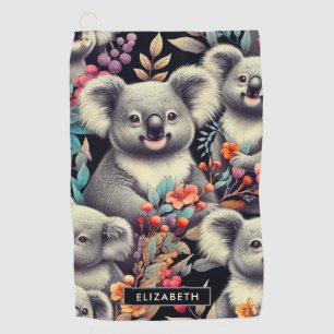 Serviette De Golf Peinture vintage Cute Koala