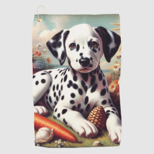 Serviette De Golf Peinture vintage dalmate