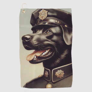 Serviette De Golf Peinture vintage de chiens de police