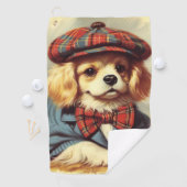Serviette De Golf Peinture Vintage sur chiot (En situation)