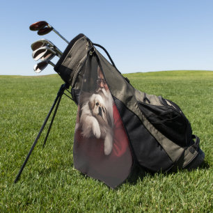 Serviette De Golf Pekingese avec le Père Noël Festif Noël
