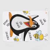 Serviette de golf Penguin Bumblebee #1 Papa (Horizontal)