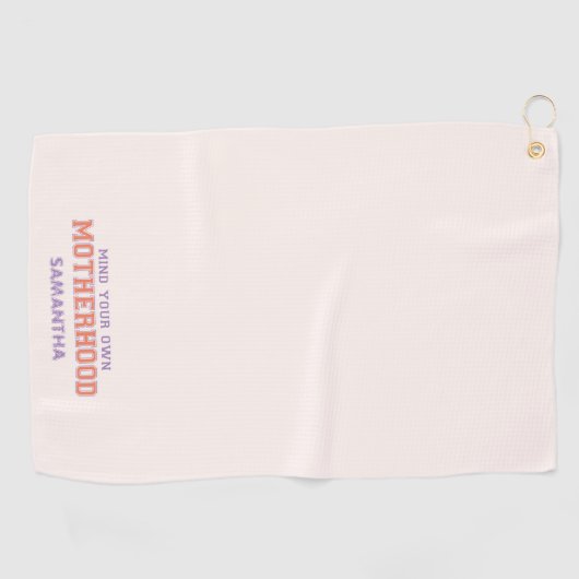 Serviette De Golf Pensez À Votre Propre Maternité (Horizontal)