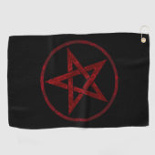 Serviette De Golf Pentagram Red Devil (Horizontal)
