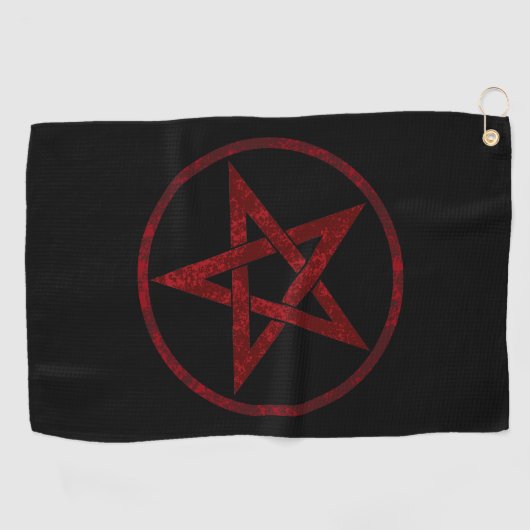 Serviette De Golf Pentagram Red Devil (Horizontal)