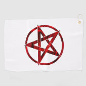 Serviette De Golf Pentagram Red Devil (Horizontal)