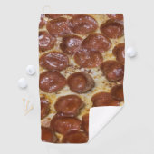 Serviette De Golf Pepperoni Pizza (En situation)