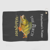 Serviette De Golf Perch personnalisé Whisperer Dark Fishing Towne (Horizontal)