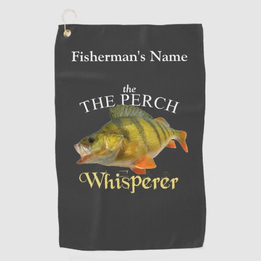 Serviette De Golf Perch personnalisé Whisperer Dark Fishing Towne (Devant)