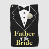 Serviette De Golf Père de la mariée costume de mariage personnalisé (Devant)