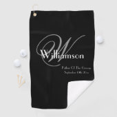 Serviette De Golf Père De La Salle Cadeau Classique Monogramme Moder (En situation)