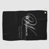 Serviette De Golf Père De La Salle Cadeau Classique Monogramme Moder (Horizontal)