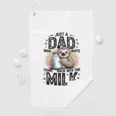 Serviette De Golf père et fils avec le lait paresseux design graphiq (En situation)