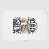 Serviette De Golf père et fils avec le lait paresseux design graphiq (Horizontal)