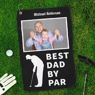Serviette De Golf Père Golfing Funny Meilleur Père Par Photo Perso