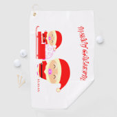 Serviette De Golf Père Noël (En situation)