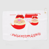 Serviette De Golf Père Noël (Horizontal)