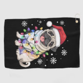 Serviette De Golf Père Noël Carlin Noël lumières Noël Amoureux des c (Horizontal)