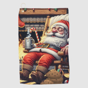 Serviette De Golf Père Noël dort Noël