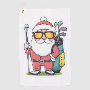 Serviette De Golf Père Noël Golfing Christmas Fun