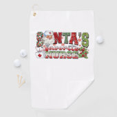 Serviette De Golf Père Noël Infirmière Favorite, Joyeuse Infirmière, (En situation)
