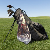 Serviette De Golf Père Noël/Reindeer steampunk Noël/hiver (Vert)