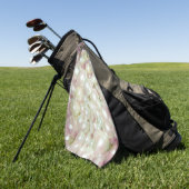 Serviette De Golf Perles et marguerite rose (Vert)