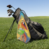 Serviette De Golf Perroquets (Vert)