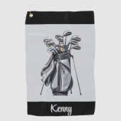 Serviette De Golf Personalize Gray (Devant)