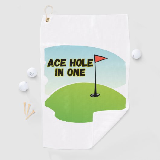 Serviette De Golf Personalized Ace Hole in One (En situation)