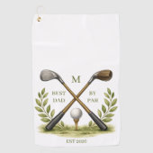 Serviette De Golf Personalized Best Dad By Par Monogram (Devant)