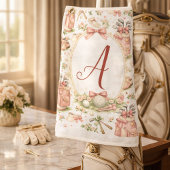 Serviette De Golf Personalized Blush Bow Golf Monogram