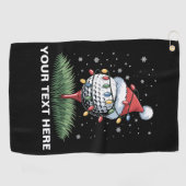 Serviette De Golf Personalized Golf Ball Christmas Tree Santa Hat  (Horizontal)
