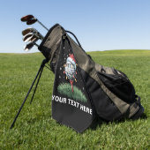 Serviette De Golf Personalized Golf Ball Christmas Tree Santa Hat  (Vert)