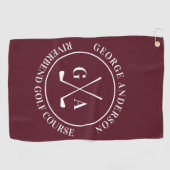 Serviette De Golf Personalized Golf Club Monogram Gift (Horizontal)
