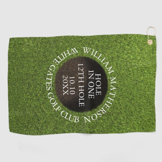 Serviette De Golf Personalized Golf Hole in One Award (Horizontal)