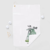 Serviette De Golf Personalized Golfer Green Monogram (En situation)