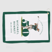 Serviette De Golf Personalized Green Golf 50th Birthday (Horizontal)