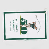 Serviette De Golf Personalized Green Golf 50th Birthday (Horizontal)