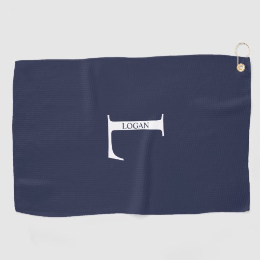 Serviette De Golf Personalized Monogram and Name Golf Towel (Horizontal)