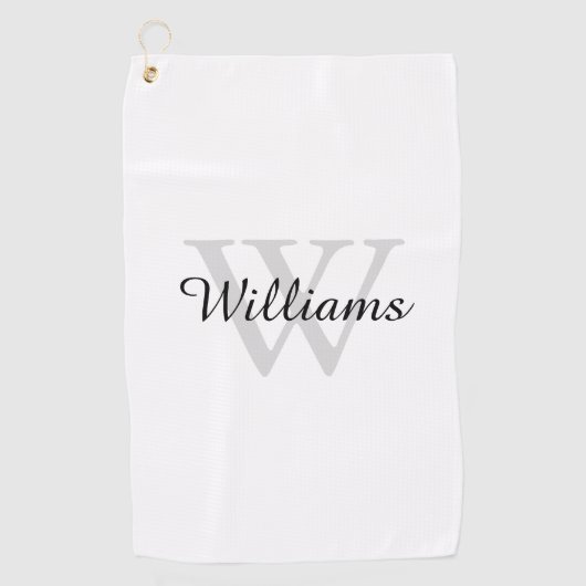 Serviette De Golf Personalized Monogram Initial and Name (Devant)