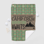 Serviette De Golf PERSONALIZED NAME Cabin Camping Adventure (En situation)