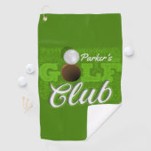 Serviette De Golf Personalized NAME Golfer Green Golf Course Club (En situation)