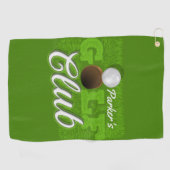 Serviette De Golf Personalized NAME Golfer Green Golf Course Club (Horizontal)