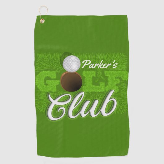 Serviette De Golf Personalized NAME Golfer Green Golf Course Club (Devant)