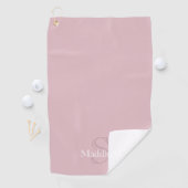 Serviette De Golf Personalized Name Monogram Dusty Rose (En situation)